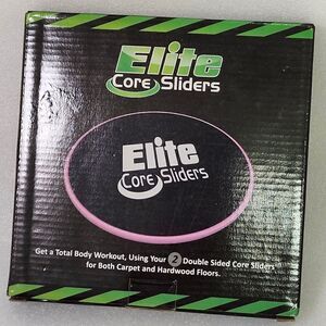 ELITE Core Sliders Total Body Workout Exercise Strength Endurance Pink Home Gym